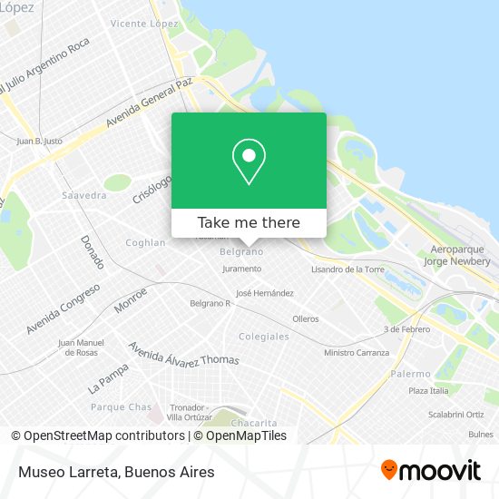 Mapa de Museo Larreta