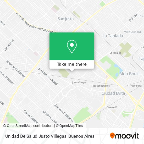 Unidad De Salud Justo Villegas map