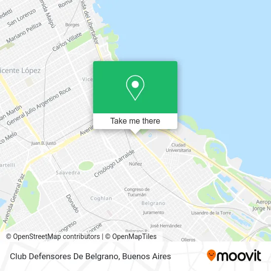 Mapa de Club Defensores De Belgrano