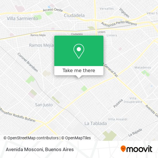 Avenida Mosconi map