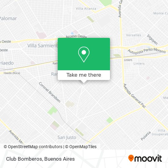 Club Bomberos map