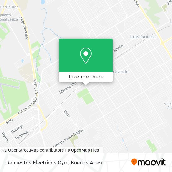 Mapa de Repuestos Electricos Cym