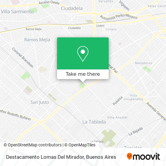 Destacamento Lomas Del Mirador map