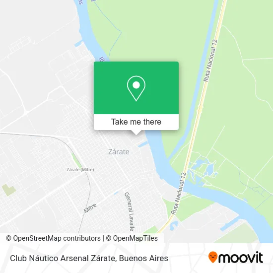 Club Náutico Arsenal Zárate map