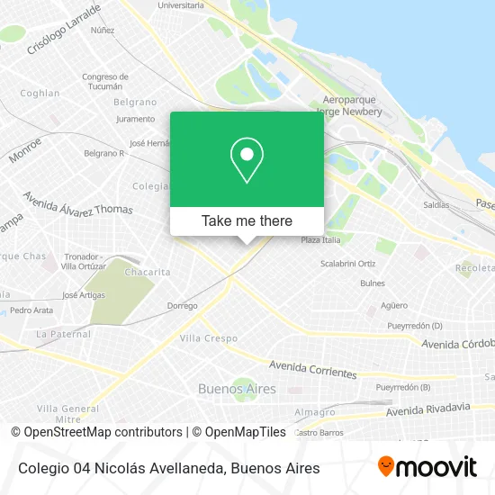 Mapa de Colegio 04 Nicolás Avellaneda