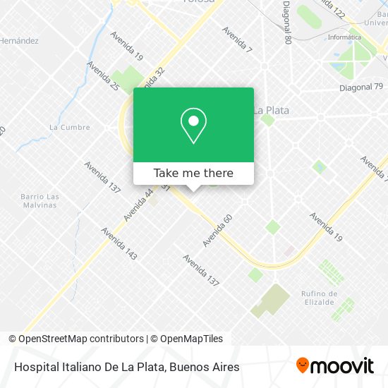 Mapa de Hospital Italiano De La Plata