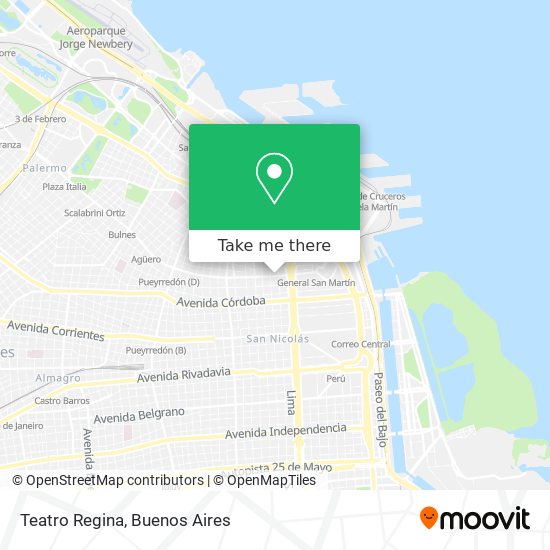 Mapa de Teatro Regina