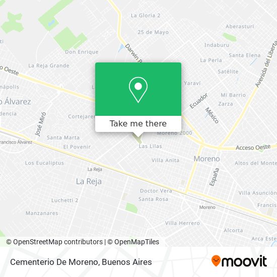 Mapa de Cementerio De Moreno