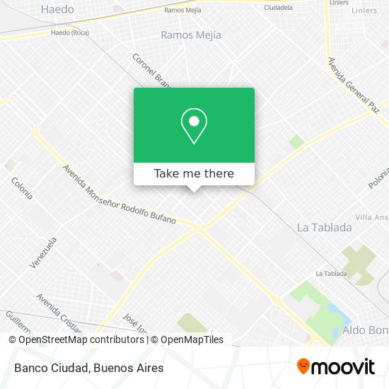 Banco Ciudad map