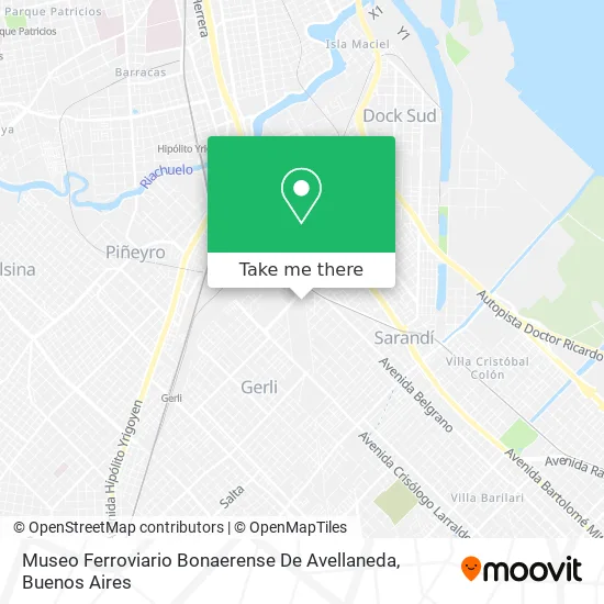 Mapa de Museo Ferroviario Bonaerense De Avellaneda