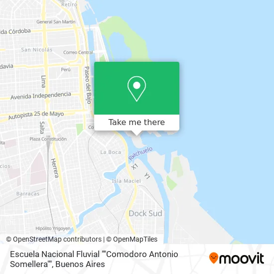 Mapa de Escuela Nacional Fluvial ""Comodoro Antonio Somellera""