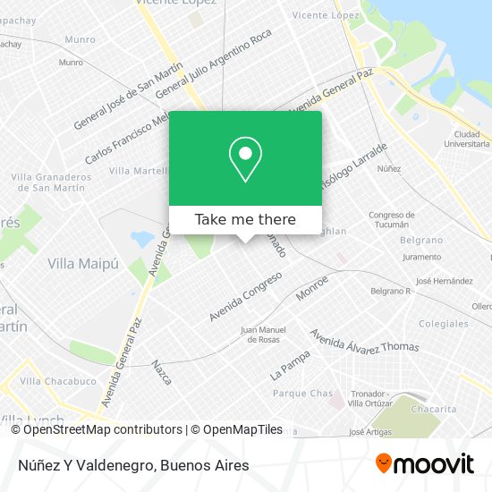 Núñez Y Valdenegro map