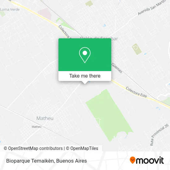 Bioparque Temaikèn map