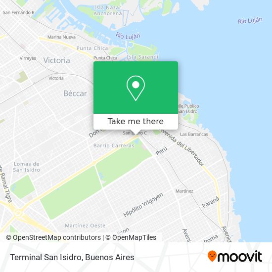 Terminal San Isidro map