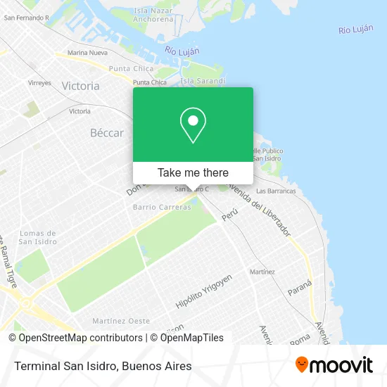 Mapa de Terminal San Isidro