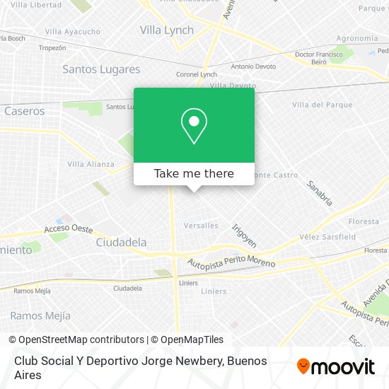Club Social Y Deportivo Jorge Newbery map