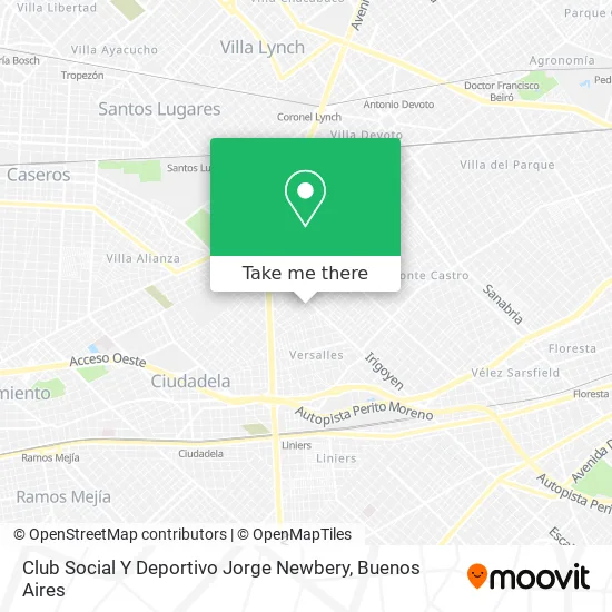 Mapa de Club Social Y Deportivo Jorge Newbery