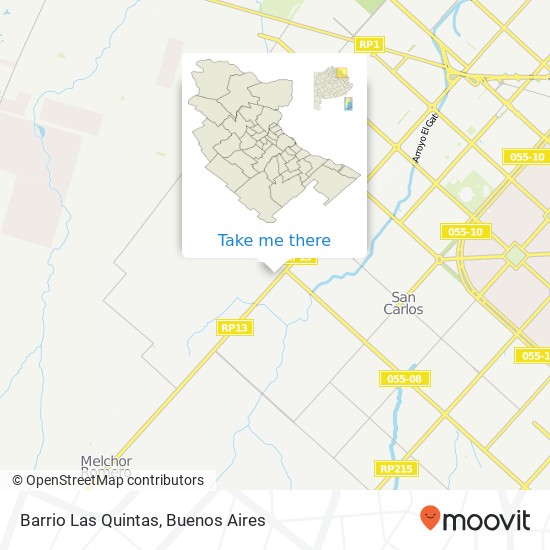 Mapa de Barrio Las Quintas