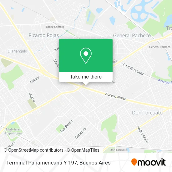 Mapa de Terminal Panamericana Y 197