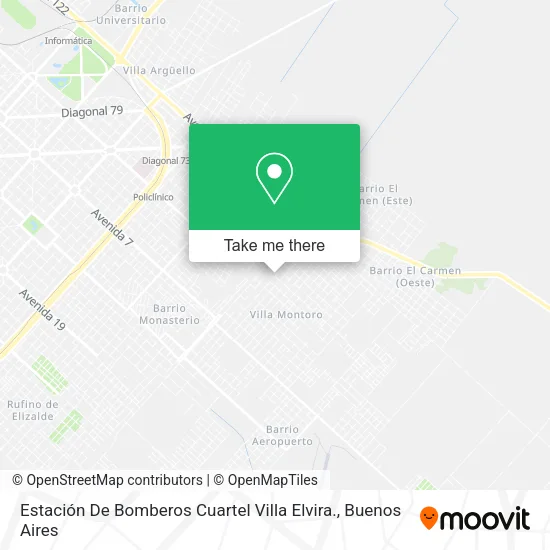 Mapa de Estación De Bomberos Cuartel Villa Elvira.