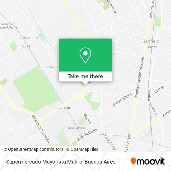 Mapa de Supermercado Mayorista Makro