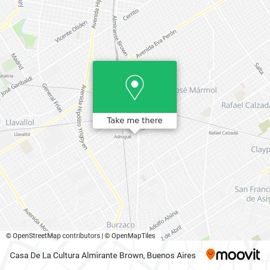 Casa De La Cultura Almirante Brown map