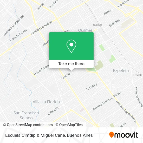 Escuela Cimdip & Miguel Cané map