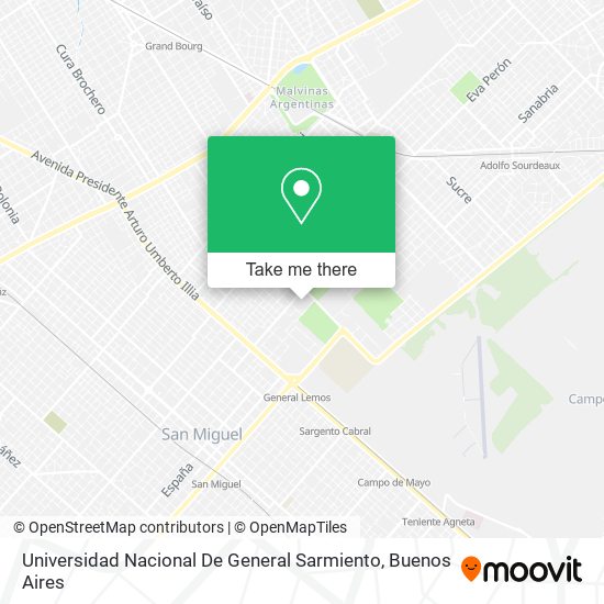 Mapa de Universidad Nacional De General Sarmiento