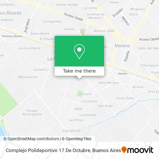 Complejo Polideportivo 17 De Octubre map