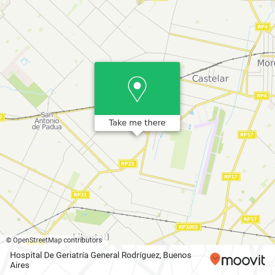 Hospital De Geriatría General Rodríguez map