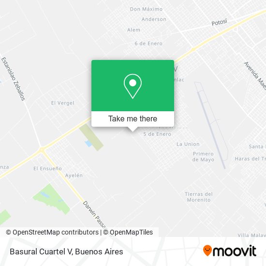 Mapa de Basural Cuartel V