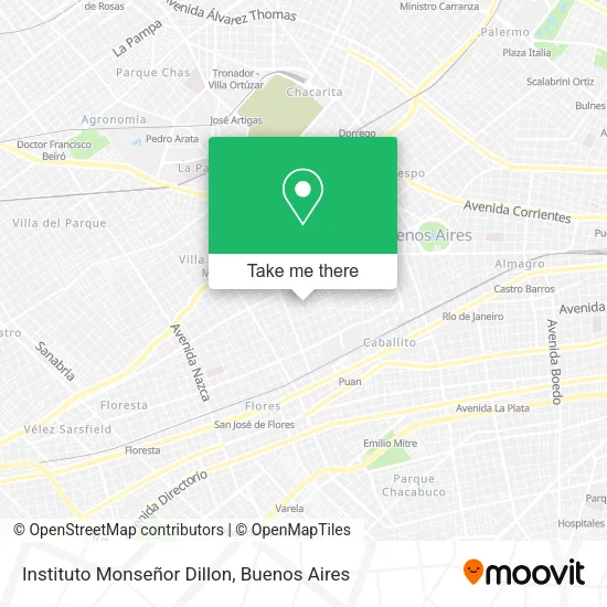Mapa de Instituto Monseñor Dillon