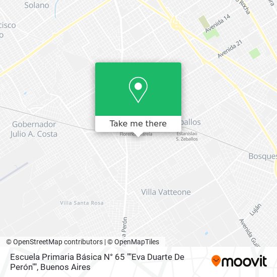 Escuela Primaria Básica N° 65 ""Eva Duarte De Perón"" map