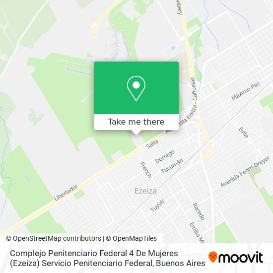 Complejo Penitenciario Federal 4 De Mujeres (Ezeiza) Servicio Penitenciario Federal map