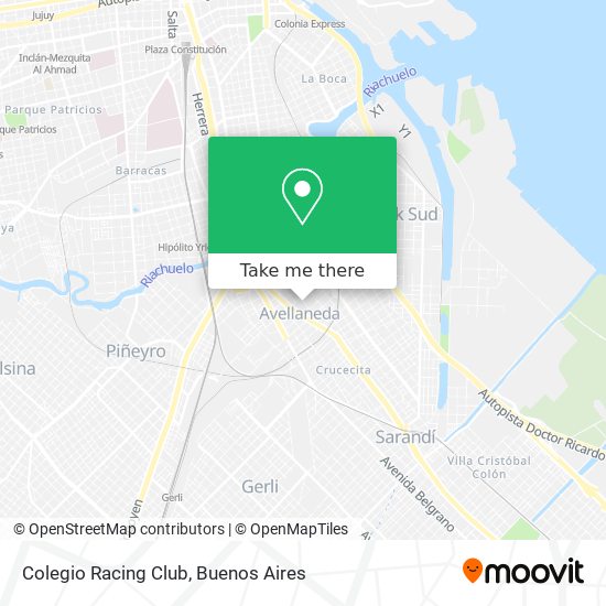 Colegio Racing Club map