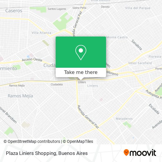 Plaza Liniers Shopping map