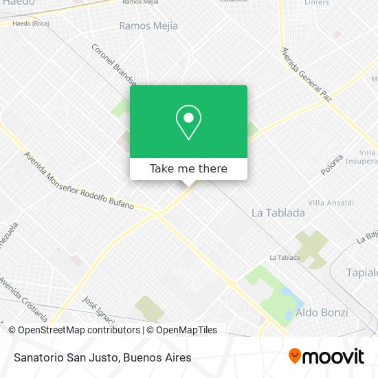 Mapa de Sanatorio San Justo