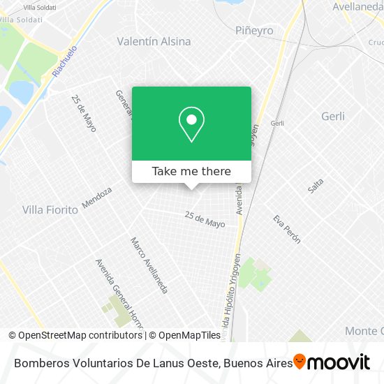 Bomberos Voluntarios De Lanus Oeste map