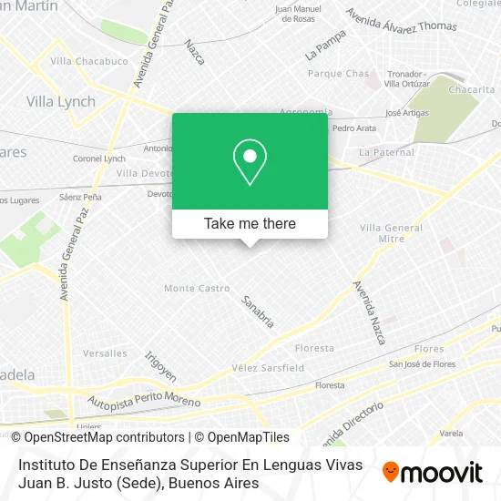 Instituto De Enseñanza Superior En Lenguas Vivas Juan B. Justo (Sede) map