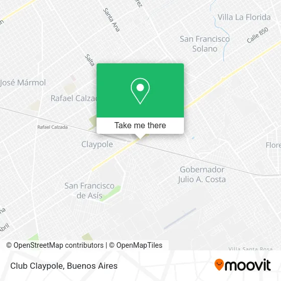 Club Claypole map