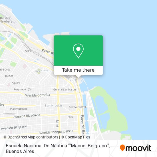 Mapa de Escuela Nacional De Náutica ""Manuel Belgrano""