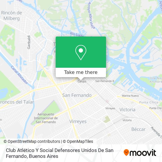 Club Atlético Y Social Defensores Unidos De San Fernando map