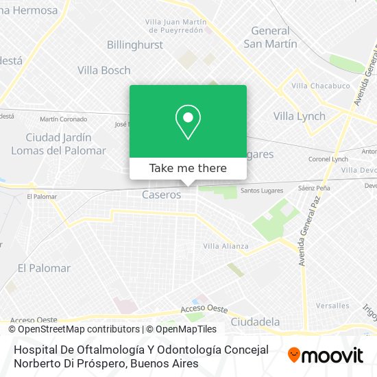 Hospital De Oftalmología Y Odontología Concejal Norberto Di Próspero map