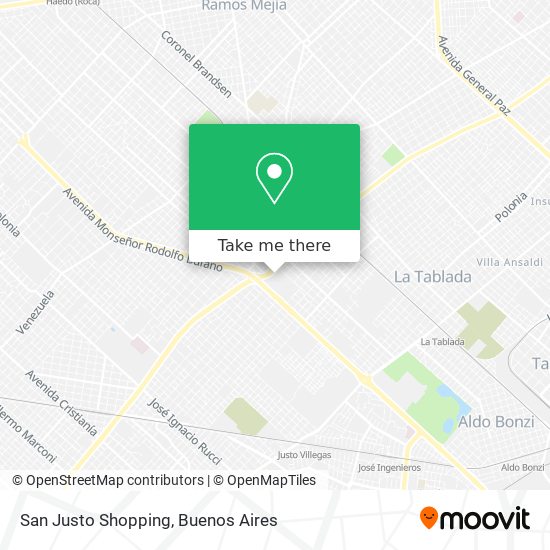 San Justo Shopping map