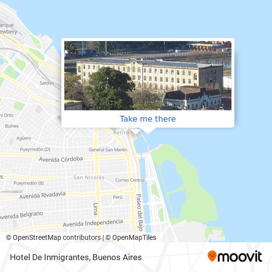 Hotel De Inmigrantes map