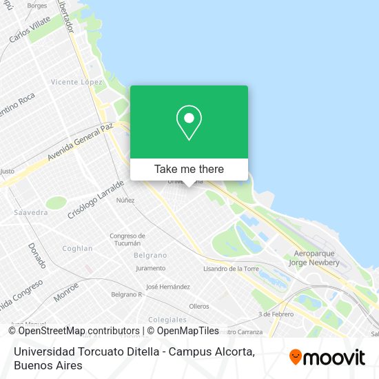 Universidad Torcuato Ditella - Campus Alcorta map