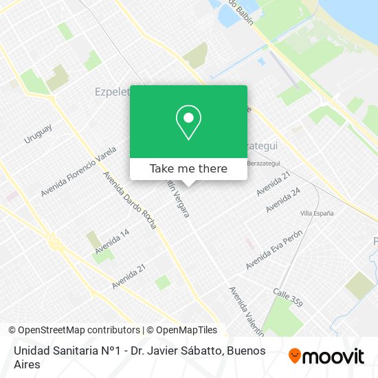Unidad Sanitaria Nº1 - Dr. Javier Sábatto map