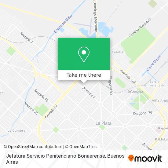 Jefatura Servicio Penitenciario Bonaerense map