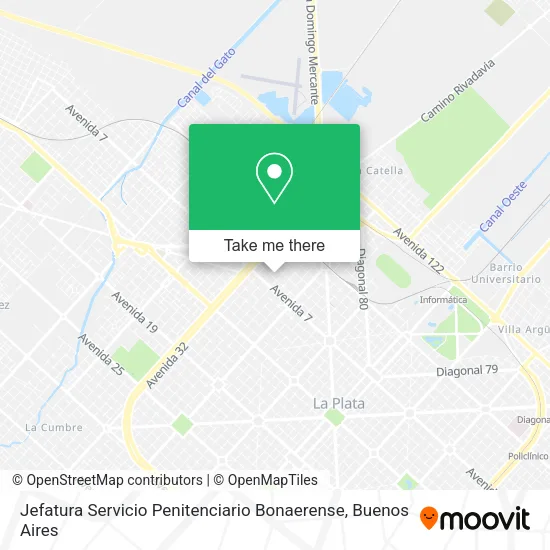 Mapa de Jefatura Servicio Penitenciario Bonaerense