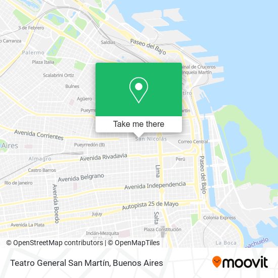 Teatro General San Martín map